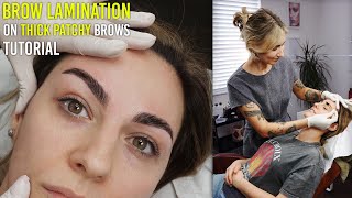 How To Do Brow Lamination On Thick But Patchy Brows (Tutorial)