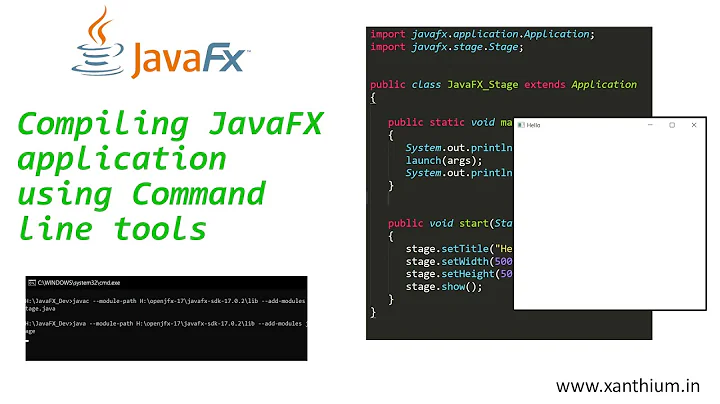 Compiling JavaFX application on Command line using JDK