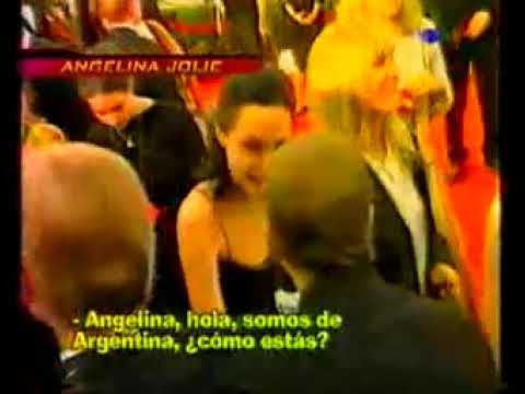 Angelina Jolie Kisses Andrés Kusnetzoff