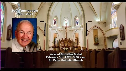 Joe Tennessen, Funeral Mass at St  Peter Catholic ...