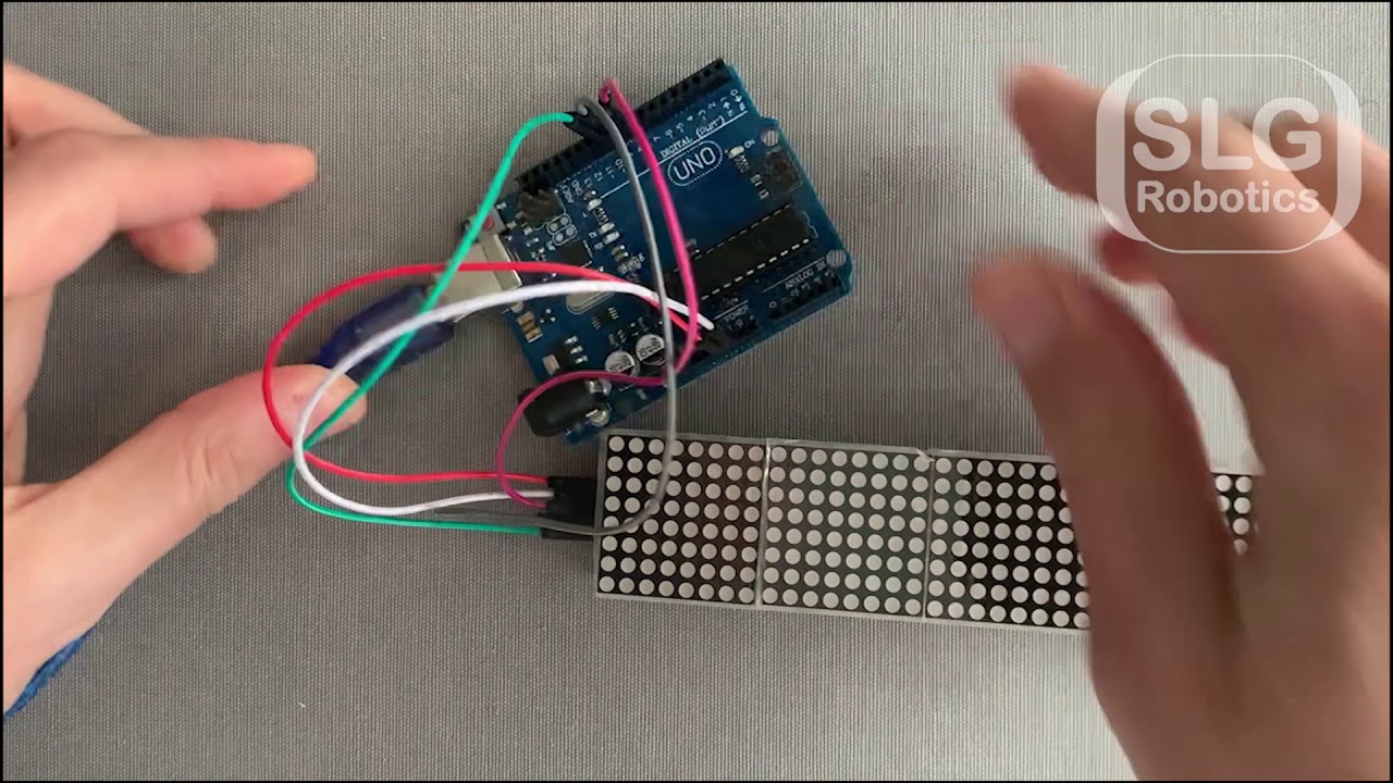 Assemblage 4 matrices LED 8x8 pour Arduino - YouTube