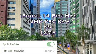 12MP vs 48MP Pro Raw - iPhone 14 Pro Max