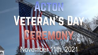 Acton Veterans Day Ceremony 2021