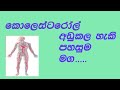 කොලෙස්ටරෝල් අඩු කරන ක්‍රම / Cholesterol lowering  sinhala tips. cholesterol sinhala beheth,