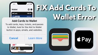 FIX Add Card To Wallet Error - How To Fix Can