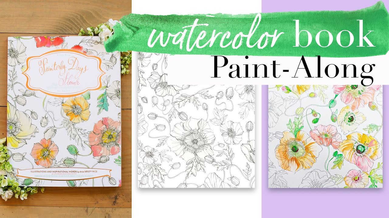 Painterly Days Watercolor Books: Woodland and Flowers Adult Coloring Book  Review, and Flipthrough 