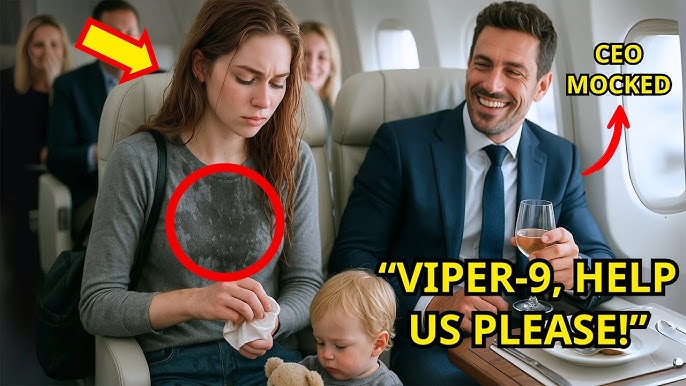CEO Laughs at Quiet Mother on the Plane—Until Captain's Emergency Call  Reveals Her True Identity