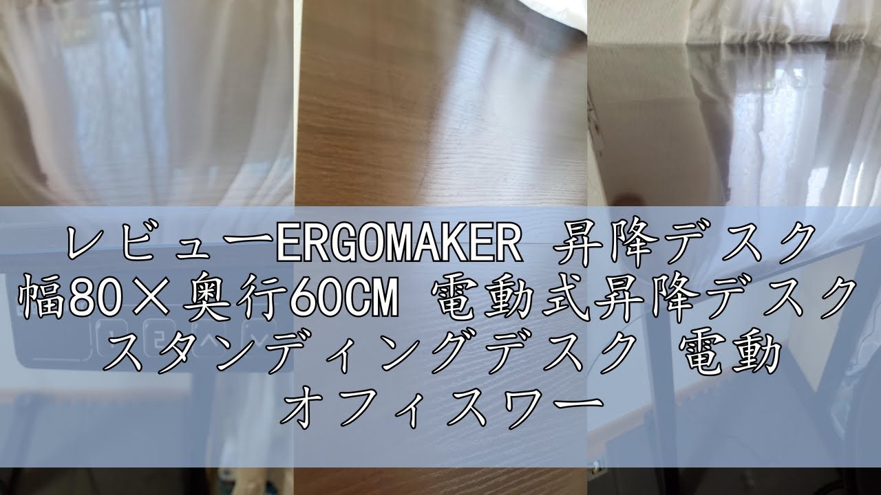 レビューERGOMAKER 昇降デスク 幅80×奥行60CM 電動式昇降デスク