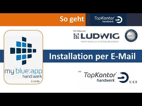 Installation der my blue:app – hand:werk per E-Mail