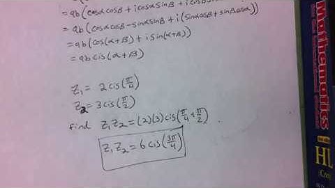 Multiplying and Dividing in Polar Form