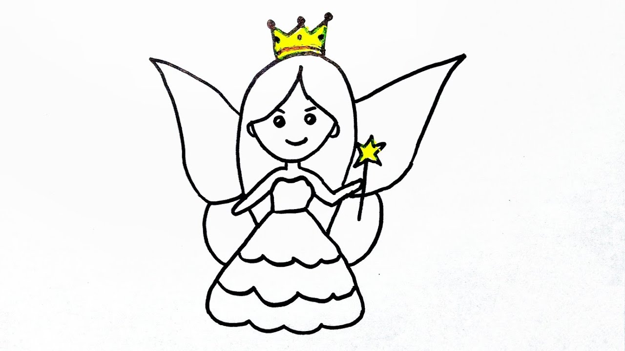 How to Draw a Fairy  Step by Step Drawing Tutorial  Easy Peasy and Fun