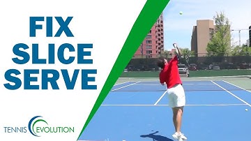 How To Stop Hitting Slice Serve Into Net | TENNIS SERVE