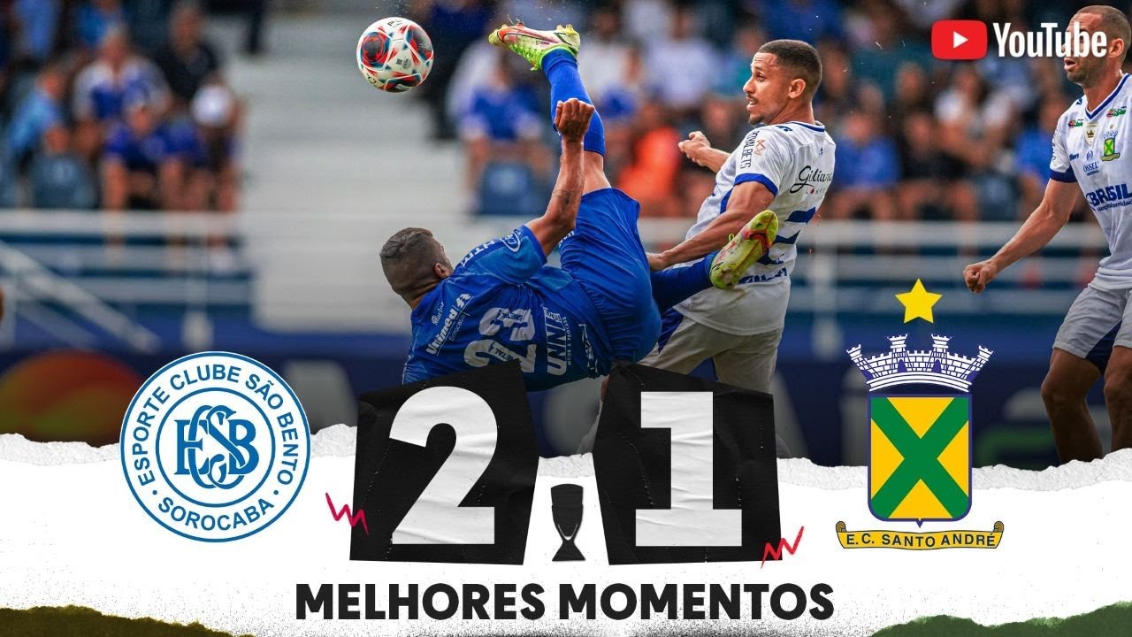 SÃO BENTO 2 X 1 SANTO ANDRÉ | MELHORES MOMENTOS | 2ª RODADA | FASE DE ...