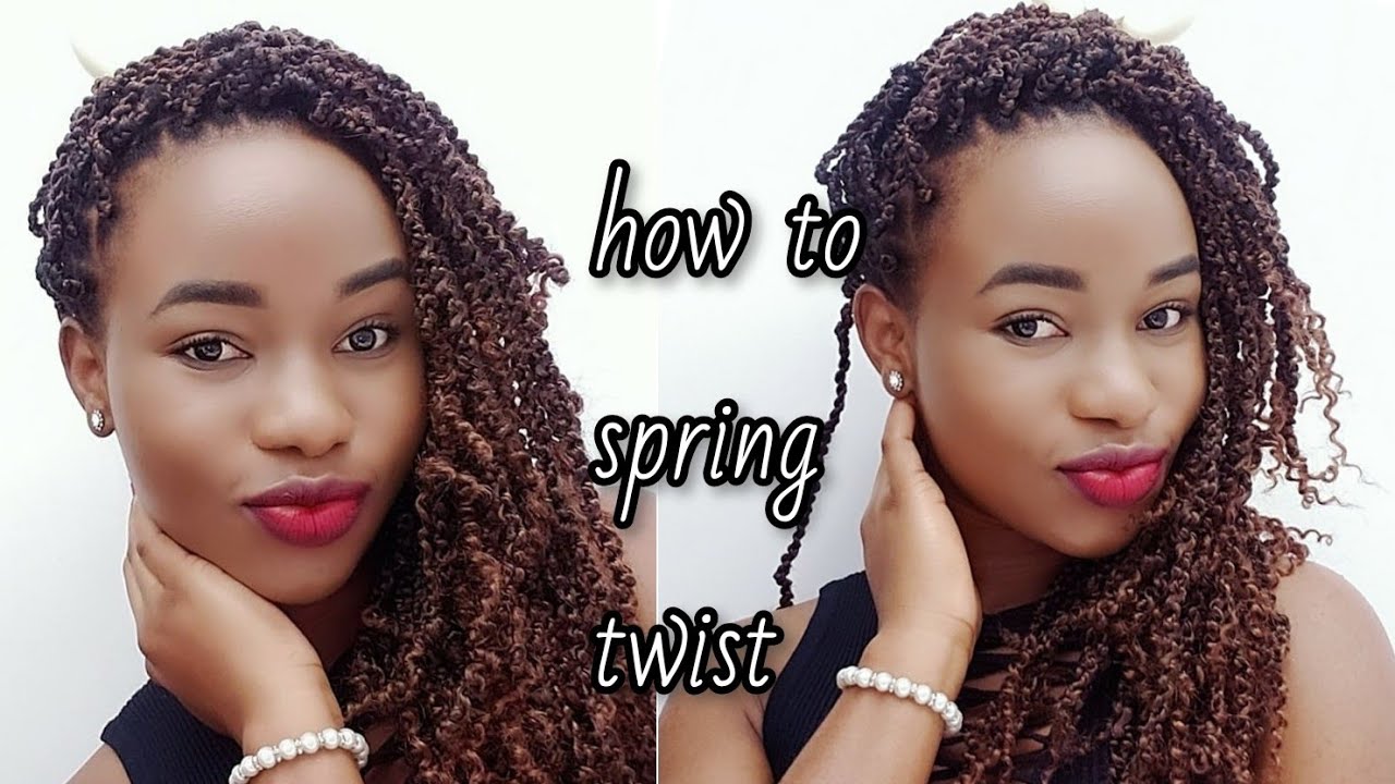 How to spring twist on natural hair - YouTube