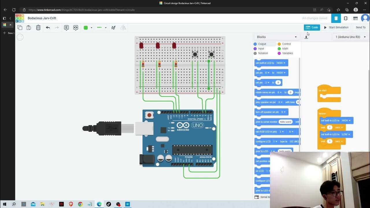 button trong mạch arduino - YouTube