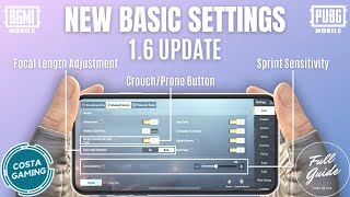 New Basic Settings 1.6 Update - Tips Tricks Sprint Sensitivity - Pubg Mobile Bgmi