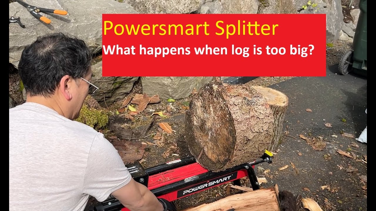 PowerSmart Electric Log Splitter - review and what happens with OVERSIZED logs?