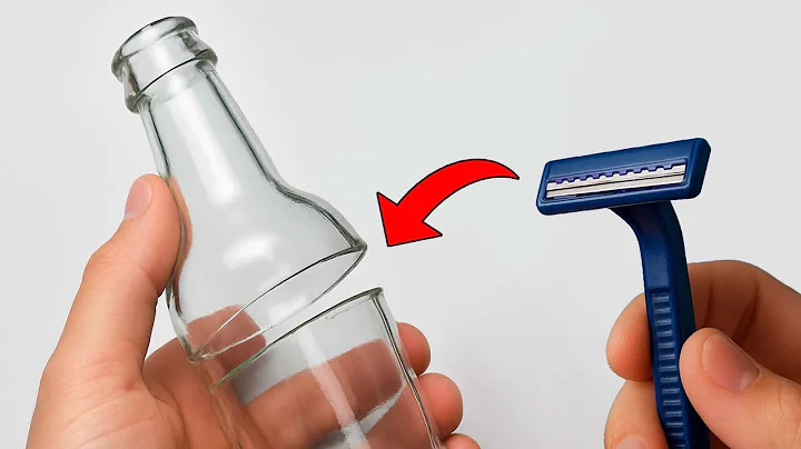 DIY : Unbelievable Glass Cutting Trick with a Razor Blade || amazing
