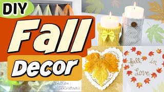 5 EASY DIY FALL ROOM DECOR IDEAS - Autumn Decorations - How To| SoCraftastic