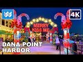 [4K] 🎄 Dana Point Harbor in Orange County, California USA - Christmas Walking Tour 🎧