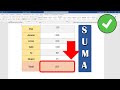 Como sumar automáticamente en WORD (Función SUMA)