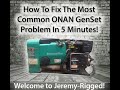 Most common onan rv generator problem repaired in 5 minutes my generator wont stay running