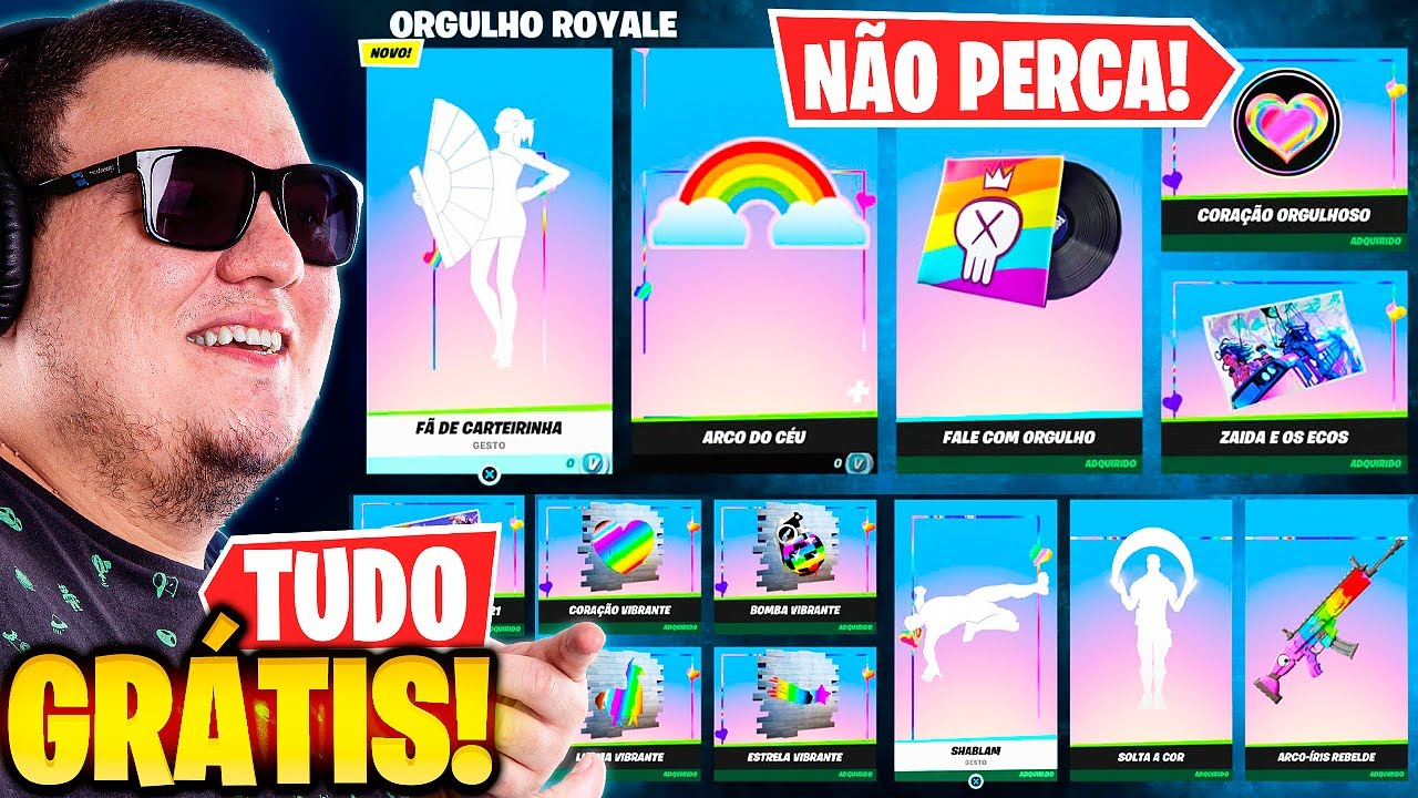 Fortnite dá itens do Orgulho Royale de graça