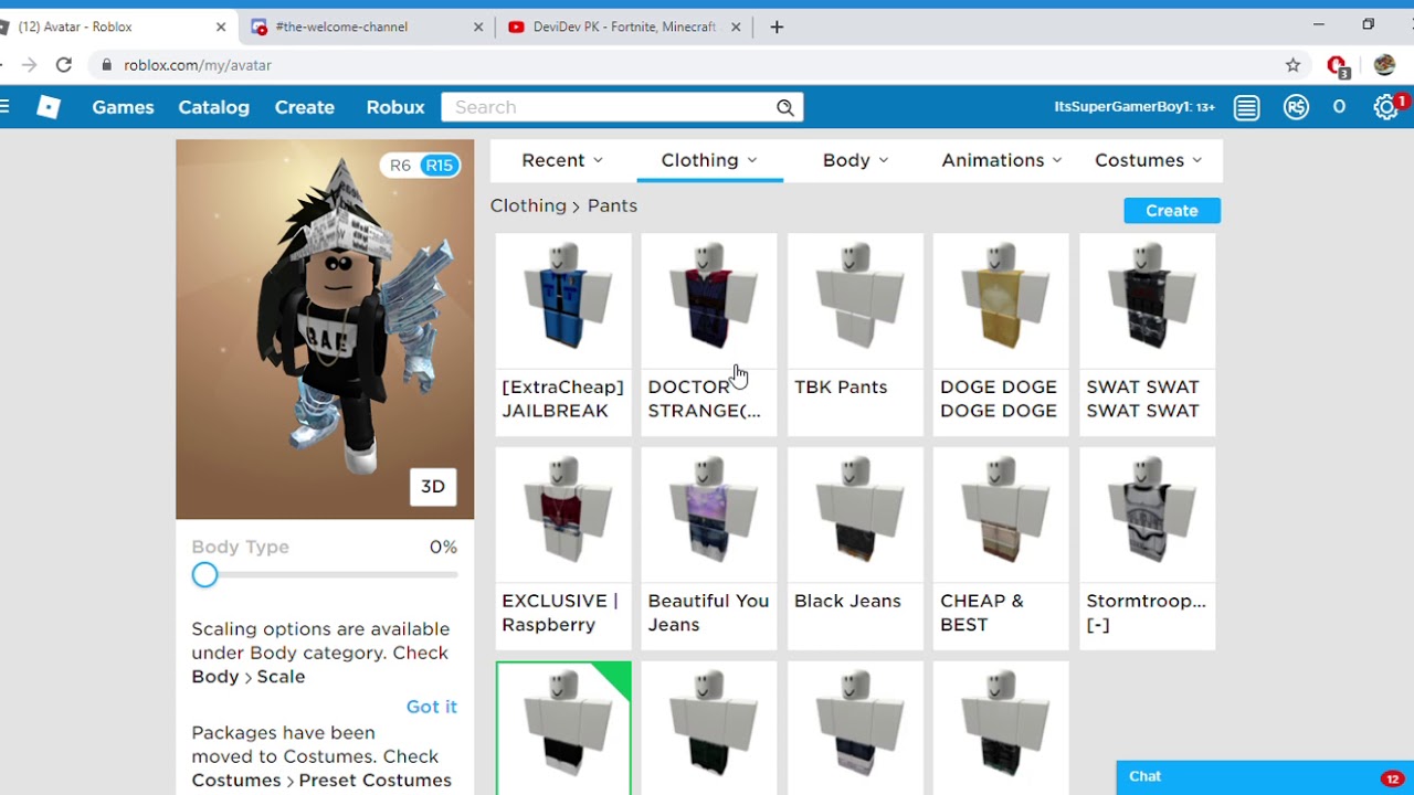 Create you a roblox avatar with any amount of robux by Khadijaxm