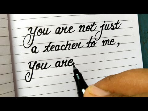 Message to teacher on teachers day || Beautiful calligraphy || International teachers day writing
