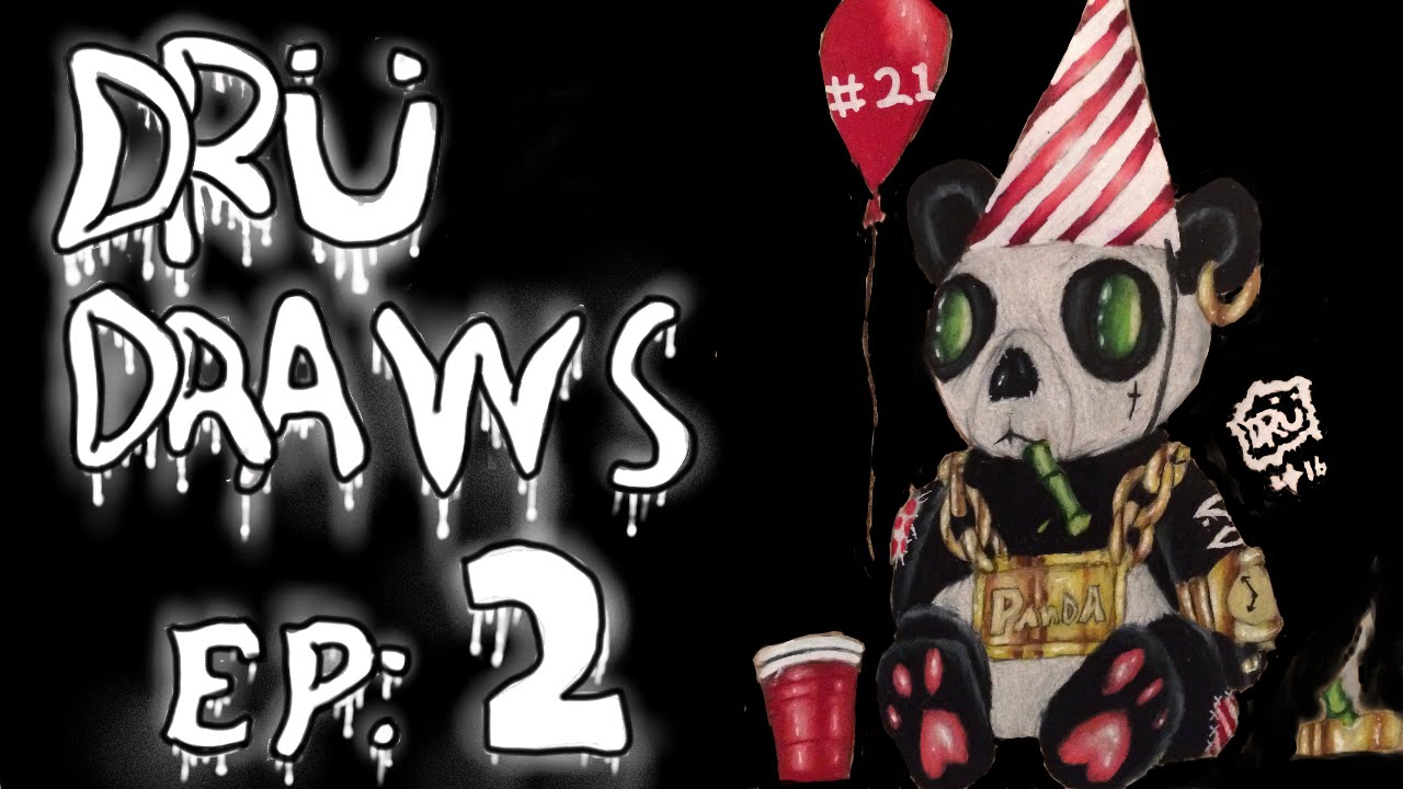 DRU DRAWS EP.2: Panda - YouTube