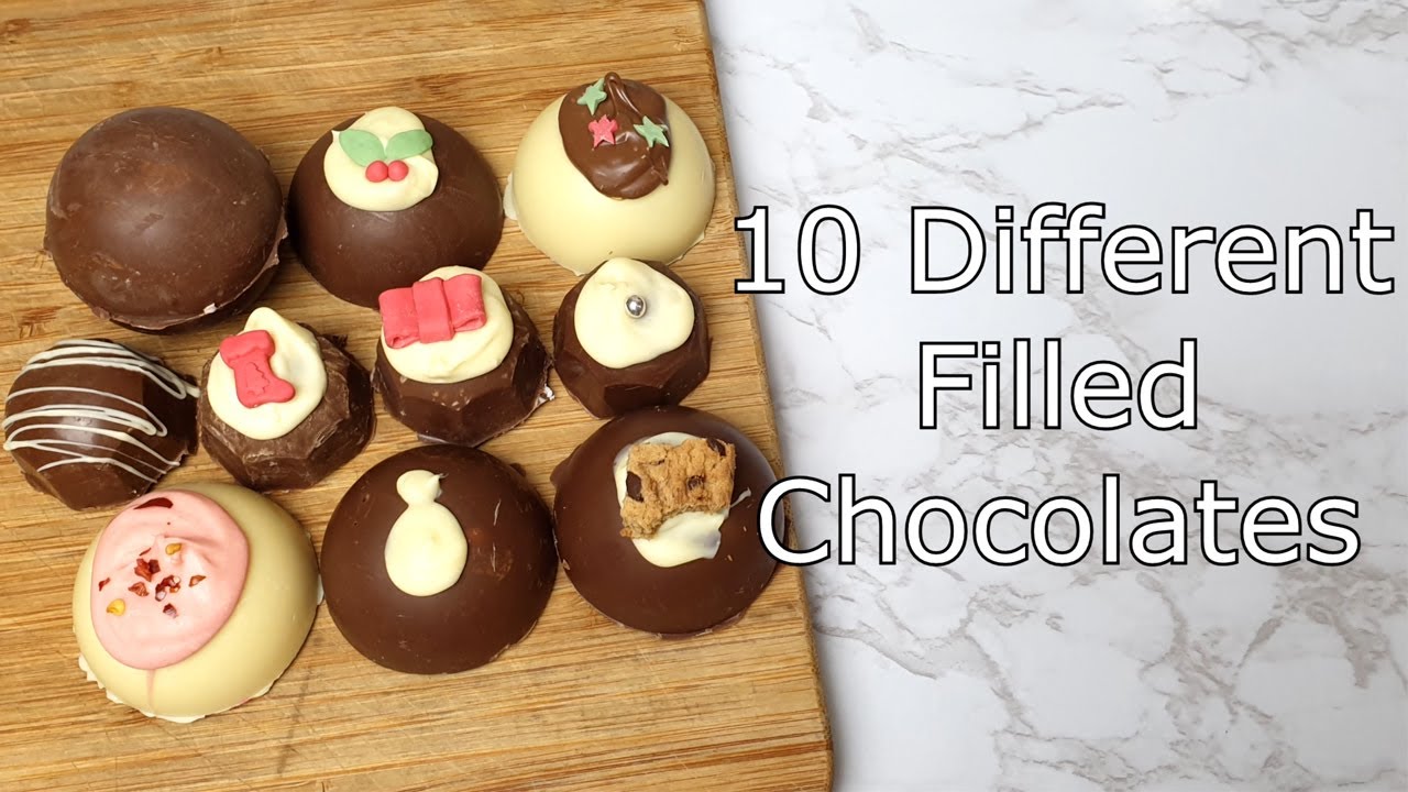 How to make centre filled Blueberry & Truffle flavour chocolates using  plastic & polycarbonate mould 