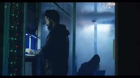 Hackers Attacking A Server Room Stock Video