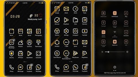 Golden Dark theme oppo and Realme F5, F7, F9, A3s, A5s, A7, A37, A39, F1S, A57, A71, A83 f3, f3 plus