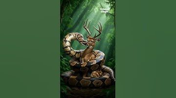 Giant Python vs Deer | Massive Snake Attack in Jungle | Deadly Wildlife Battle Caught on Camera