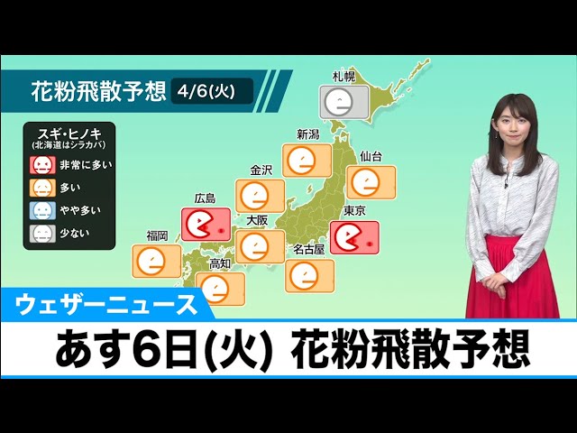 4月6日 火 花粉飛散予想 Youtube 4月6日 火 花粉飛散予想 Youtube