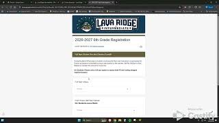 6th Grade Registration for 26-27 School Year