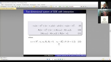 Lyapunov exponents of the system of stochastic differential equations with interaction. M.Belozerowa