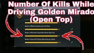 Number Of Kills While Driving Golden Mirado (Open Top) Miramar Achievement Desert Tourist