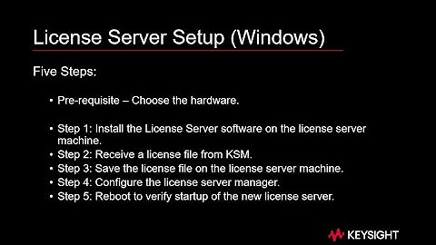 Floating License Server Setup (Windows)
