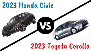 2023 honda civic vs 2023 toyota corolla full analysis (animated)