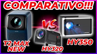 Comparativo Detalhado: Projetores HY320 vs. HY350 (Nova Versão) vs. Wanbo T2 Max New Qual comprar!?