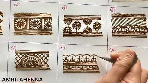 HENNA MEHNDI ONLINE CLASSES - TYPES OF BORDERS | PRO LEVEL MEHENDI LEARNING TUTORIAL