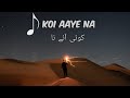  koi ay na  ali khan  lyrics  visionistan