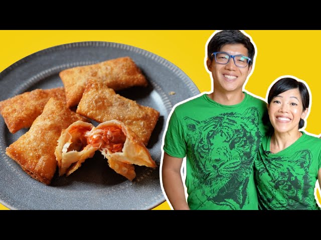 Cooking With My Brother | DIY Totino's Pizza Rolls -- our childhood favorite class=