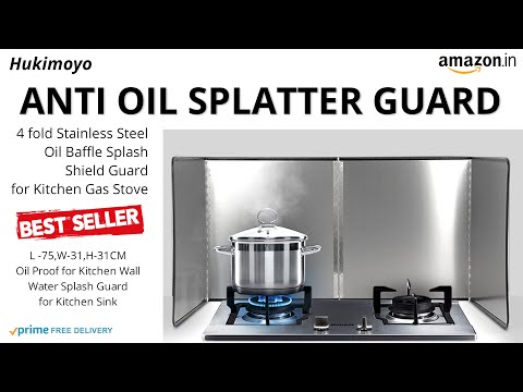 Anti Splatter Guard, Oil Splash Guard, Kitchen Backsplash Protector,  Stainless Steel Backsplash for Stove, Stove Splash Guard, Folding Stove  Splatter