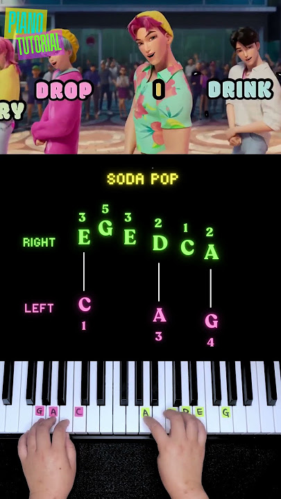 Anyone Can Play - Soda Pop (KPop Demon Hunters) - Beginner Piano Cover #pianotutorial #easypiano