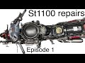 Honda st1100 pan european engine removal and strip