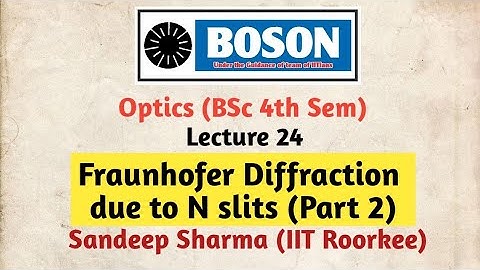 Fraunhofer diffraction due to N slits (Part 2) | BSc 4th Sem | Optics | Lecture 24