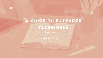 A Guide to Extended Techniques- Part one