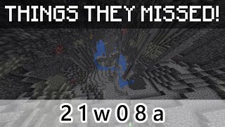 THINGS THEY MISSED in 21w08a - Minecraft 1.17 snapshot (Caves & Cliffs Update)